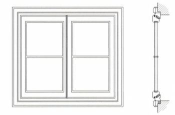 Disegno tecnico: sezioni di finestra